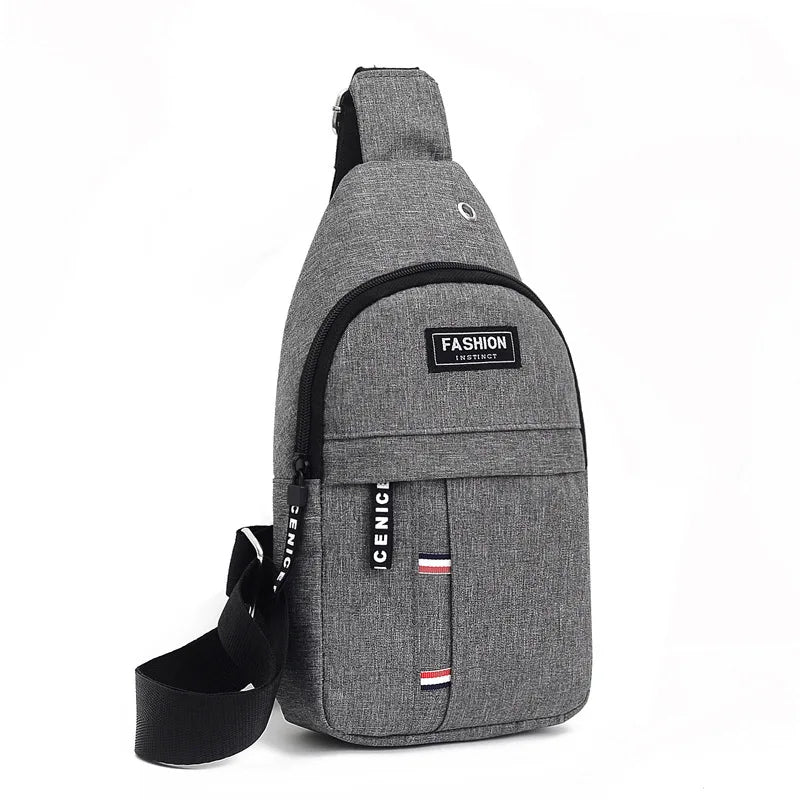 Chest Bag New Men Simple Nylon Fashion Waterproof One Shoulder Crossbody Bag