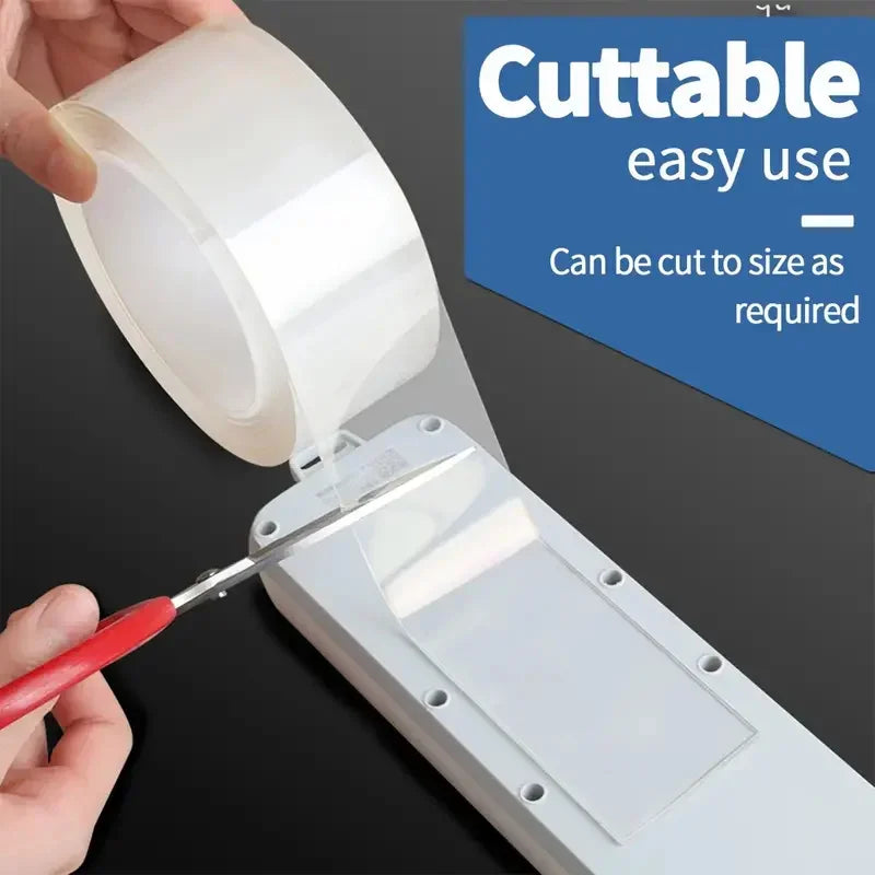5-1M Nano Tape Super Strong 2mm 1mm Double Sided Tape Extra Waterproof No Trace Reusable Transparent Tape for Kitchen Bathroom