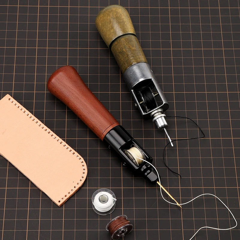 WUTA Leather Sewing Awl Thread Kit Speedy Stitcher Hand Sewing Machine Tools Kit Leather Craft Stitching Shoemaker Canvas Repair