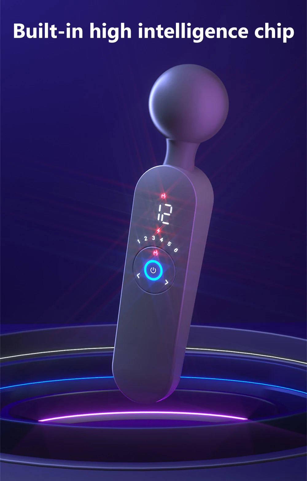 AV Magic Wand Vibrator for Women Clitoris Stimulator Heating Powerful Female Massager Digital Display USB Rechargeable Sex Toy