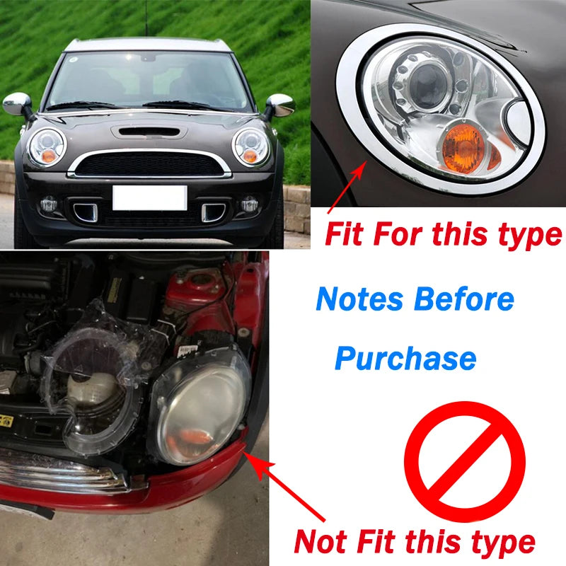 Headlight Clean Lens Cover Lampshade Shell Fit For MINI R56 2007-2015 Cooper S Car Accessories Replacement 1305630537 1305630538