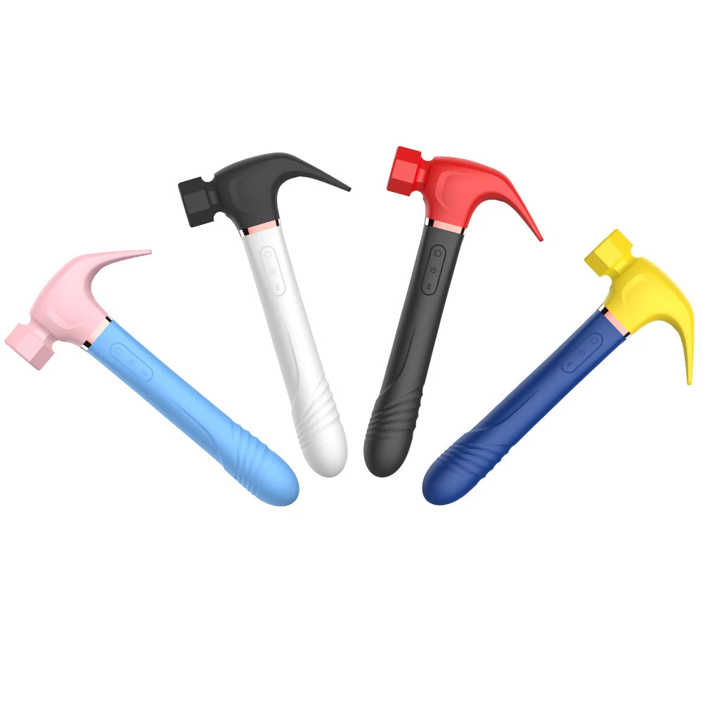 Hammer Vibrator Multifunctional Sex Machine G Spot Stimulation Telescopic Dildo Vaginal Massage Clit Sucking Female Masturbator
