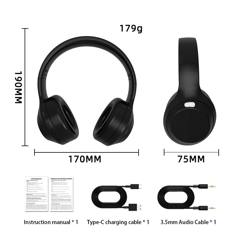 Xiaomi Wireless Headphones Bluetooth5.3 Headphone Foldable Portable 40mm Driver Game Music Over Ear 3D Stereo Headset With Mic