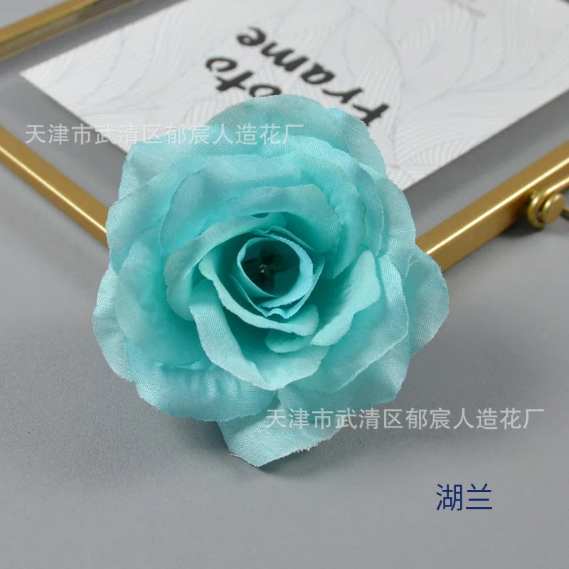10pcs 10cm Artificial Roses Flower Heads DIY Wedding Home Decoration Party Festival Supplies Fake Flowers