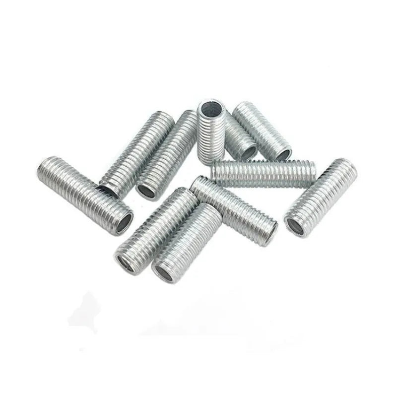 Lamp Tooth Tube Metal M10 Hollow Threaded Tube Galvanized Led Lamp Head Link Fixed Base Support Rod Lighting Accessories Screws
