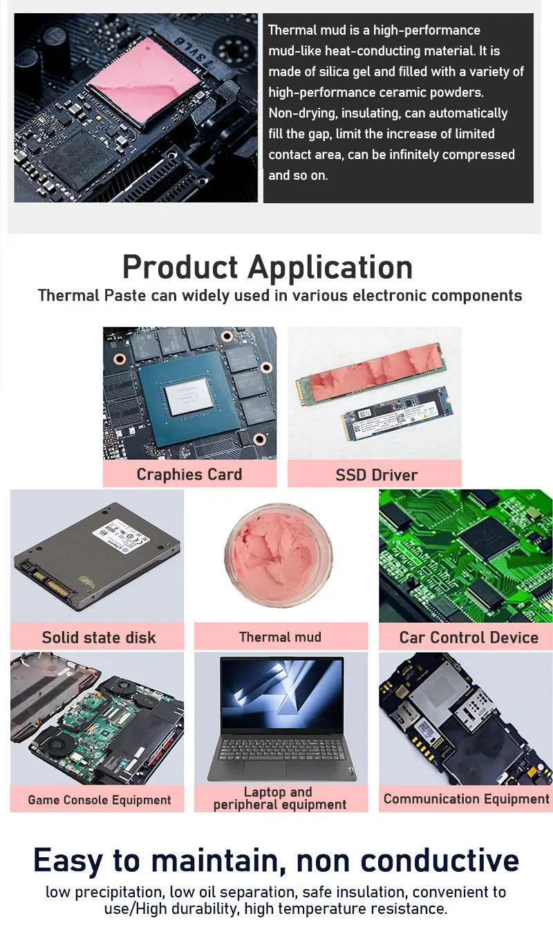 UPSIREN Thermal Putty UTP-8 For VGA GPU IC Processor Rapid Cooling Thermal Pad Replacement Heat Blocking Putty High Performance