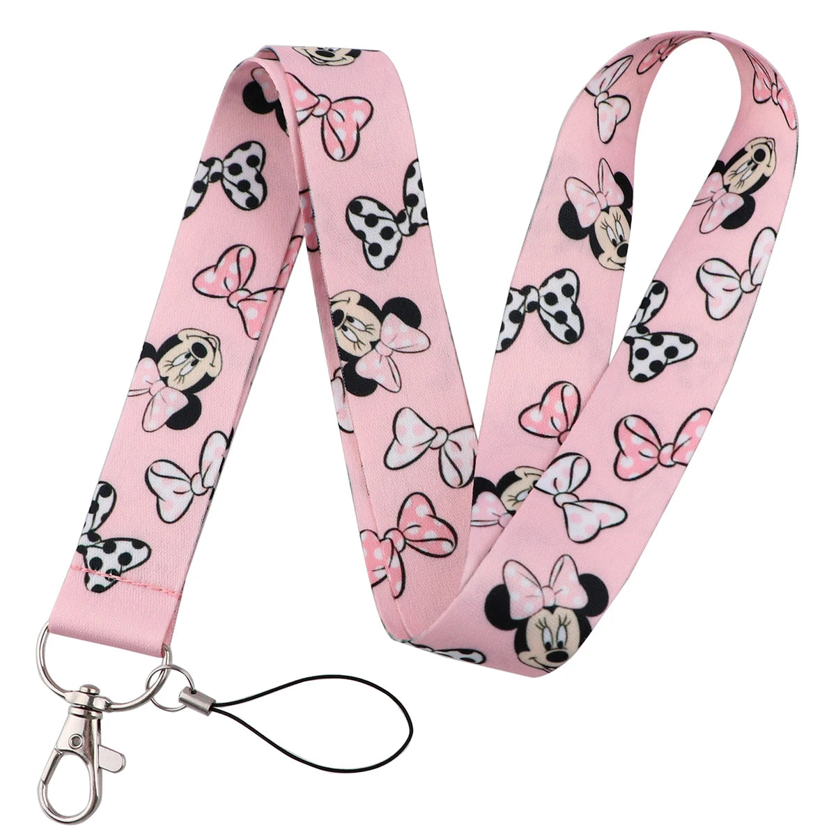 KKZ004 Mickey&Minnie Stitch Lanyard For Keys Keychain Badge Holder ID Credit Card Pass Hang Rope Lariat Phone Charm Gift