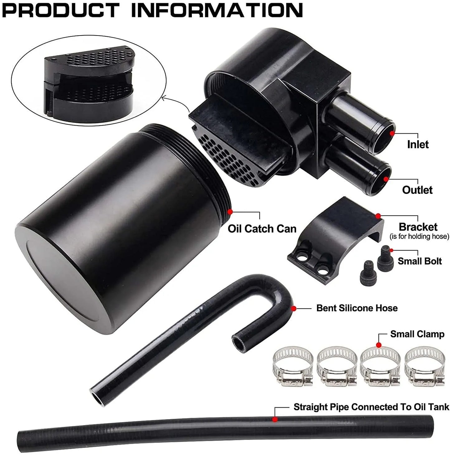 Reservoir Fuel Tanks Oil Catch Can Box with Silicone Radiator Hose For BMW N54 335i 135i E90 E92 E82 2006-2010 Car Accessories