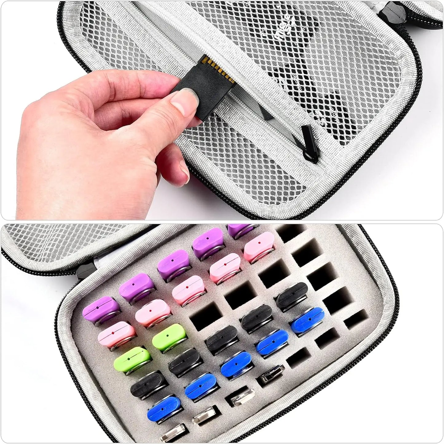USB Flash Drive Case SD Cards Thumb Drive Memory Card Holder SD SDXC SDHC Card Storage Bag Electronic Accessories Organizer