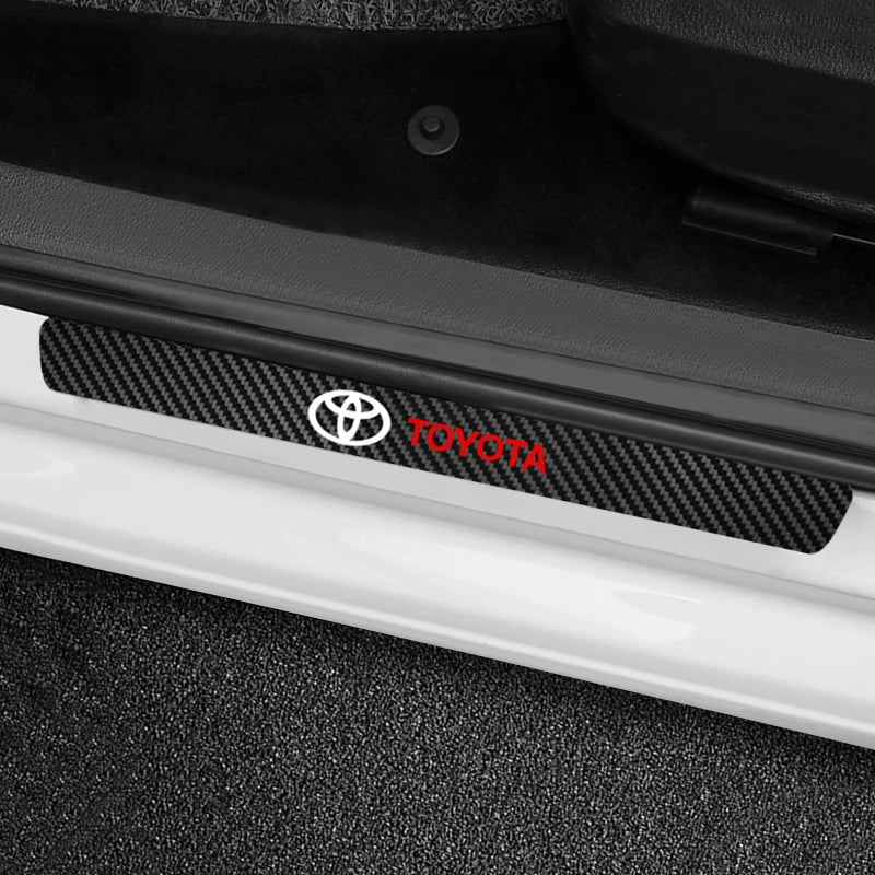 Car Threshold Sticker with Door Handle Bowl Scratch Protective Sticker For Toyota C-hr Rav4 Yaris Hilux Prius Avensis Auris