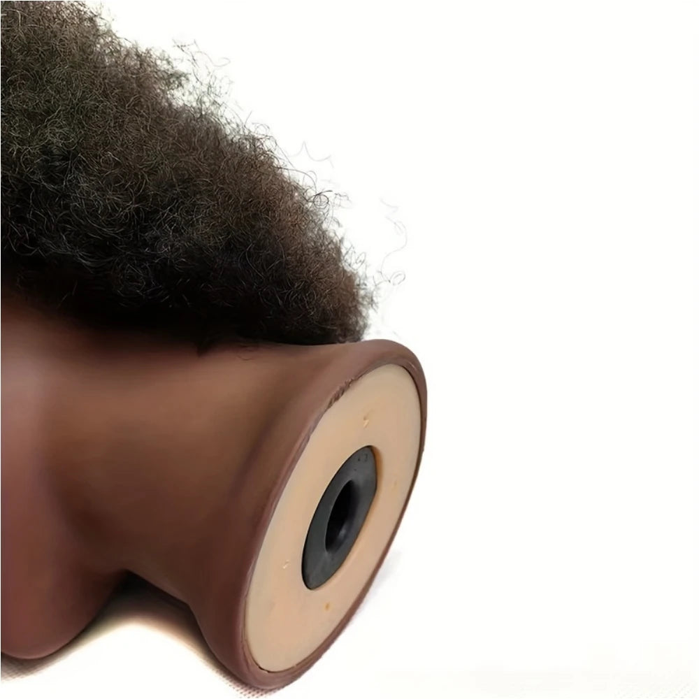 African Curly Hair Mannequin Head 100% Human Hair Curly Hair Hairdresser Hair Styling Hairdresser Practice Styling