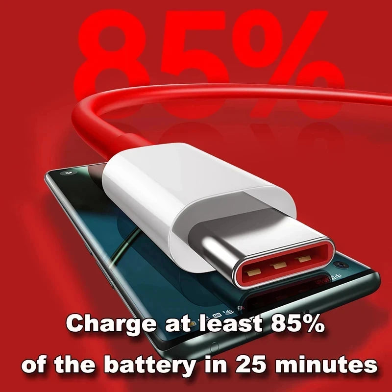 PD 65W For Oneplus USB Type C to Type C Super Fast Charging Data Cable For 13 12 11 10 Pro 9 10T 9R 8T 8 7 5A Quick Charger Wire