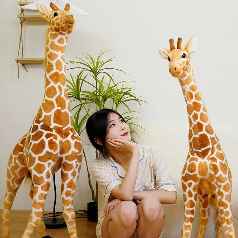 New 1pc Giant size Giraffe Plush Toys Cute Stuffed Animal Soft Giraffe Doll Birthday Gift Kids Toy