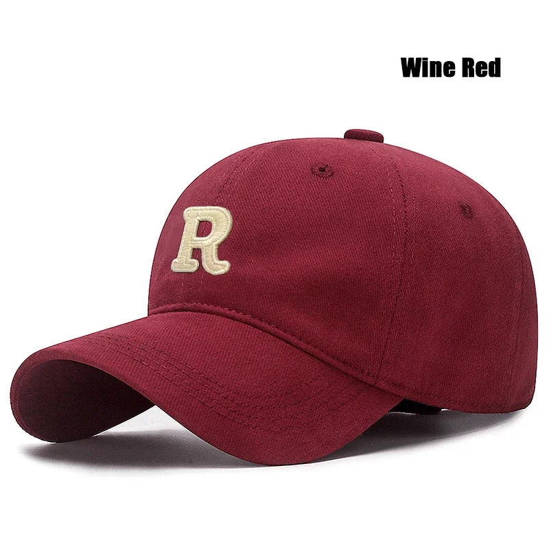 New Unisex Korean Version Big Head Circumference Three-Dimensional R Letter Cotton Thorn 3Dimensional Embroidered Baseball Cap