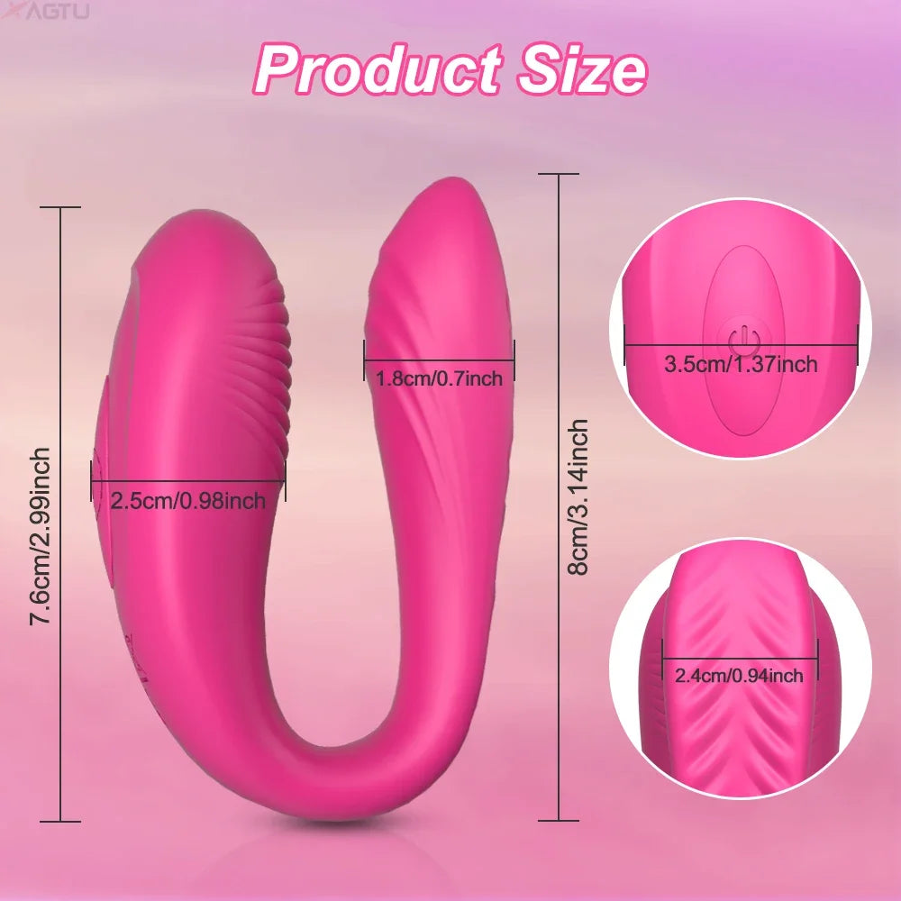 Remote Control Couple Vibrator for Women Clitoris Stimulate Female G-Spot Dual Wearable Vibrating Massage Adult Sex Toys