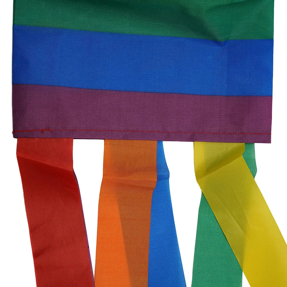 100D FABRIC 35 X 5 X 5 Inch 5 Feet Porch Deck 88 X 13 X 13cm Party Decoration Polyester Rainbow Windsock Backyard
