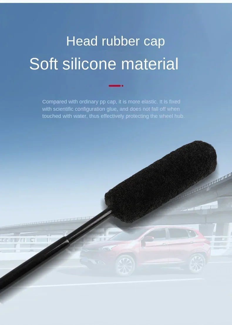 Auto Wheel Detailing Brush Bendable Wheel Woolies for Car Rim Tire Washing Easily Clean Hard-To-Reach Areas Car Cleaning Tools