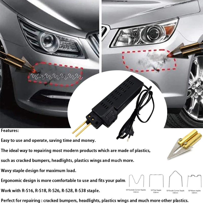 New Heat Gun Plastic Welding Machine Bumper Soldering Iron Staples Bumper Repair Car Tools Kit HOT Stapler Plastic Welder