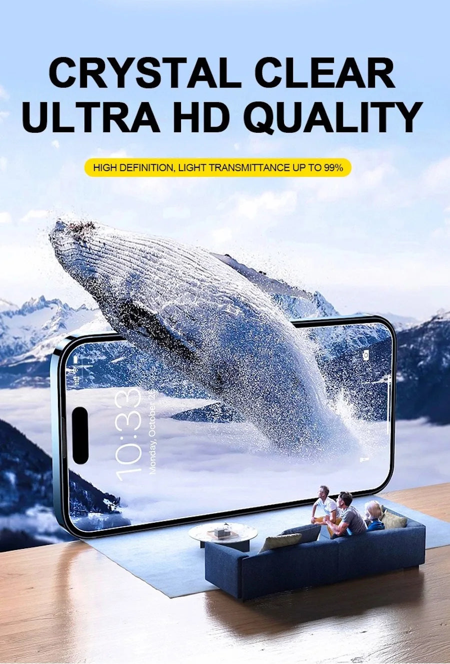 2Pcs For iPhone 16 15 14 13 12 11 XR XS Pro Max Plus Screen Protector Toughened Glass Phone With Install Kit Remove Magicjohn