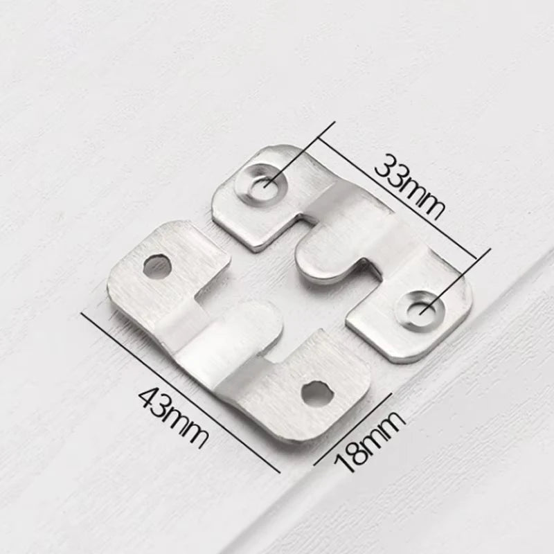 10PCS(5Pairs) Interlock Hanging Buckle Flush Mount Bracket Furniture Connector Wall Picture Frame Hanger Display Hooks