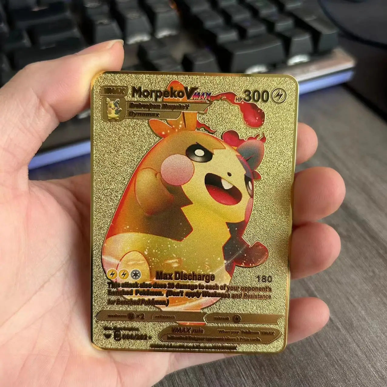 10000 Arceus Vmax DIY Golden Pokemon Cards in Spanish Iron Metal Pokmo Letters Kids Gift Game Collection Cards