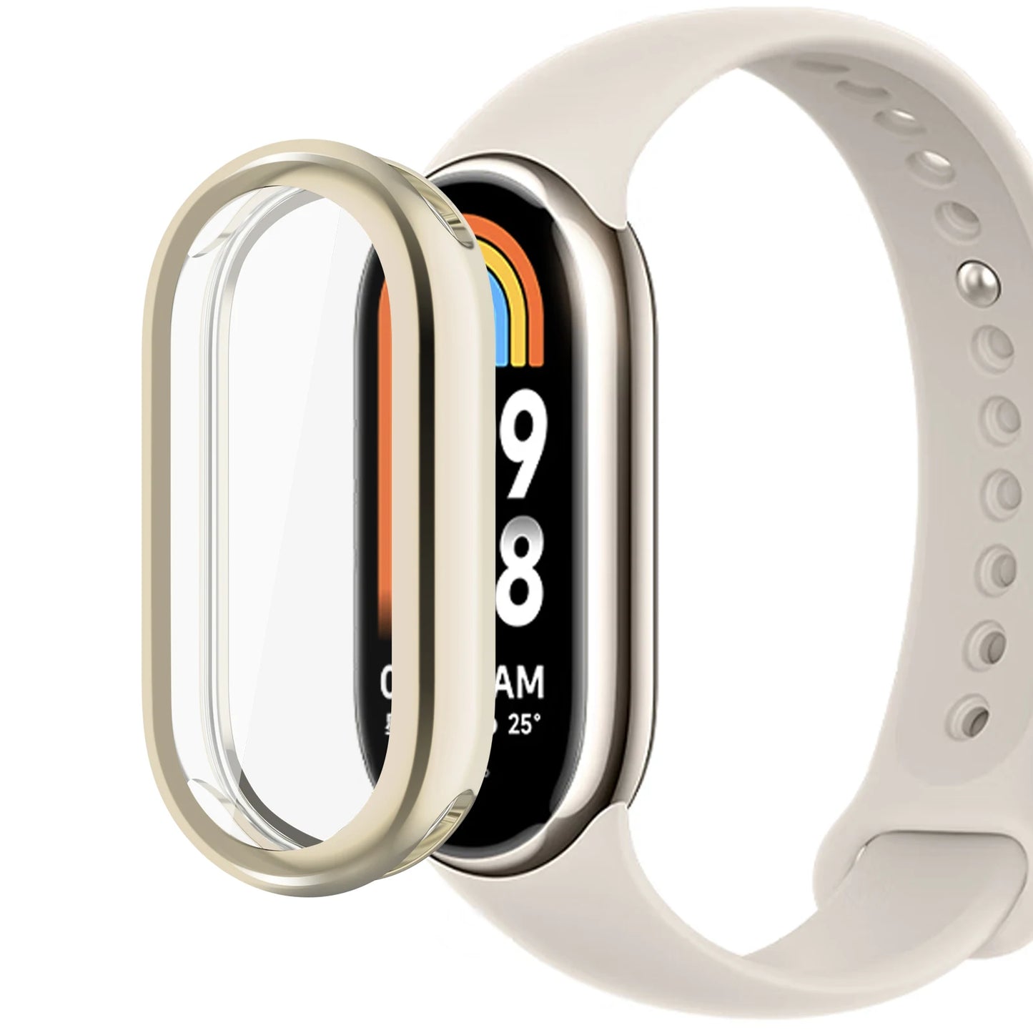 Full Cover Case for Mi Band 8 Screen Protector 3D Film for Xiaomi Miband 8 NFC Shockproof Frame Case Cover Protection