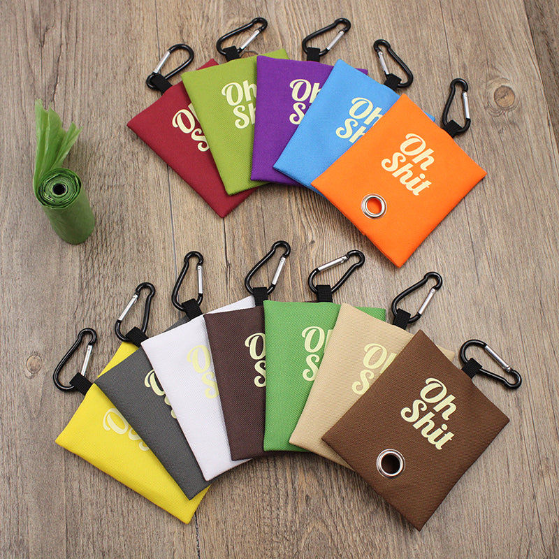 Pet Supplies Canvas Waste Bags Poop Bag Dispenser Portable Pet Poop Bag Holder Outdoor Puppy Kitten Litter Pickup Organizer