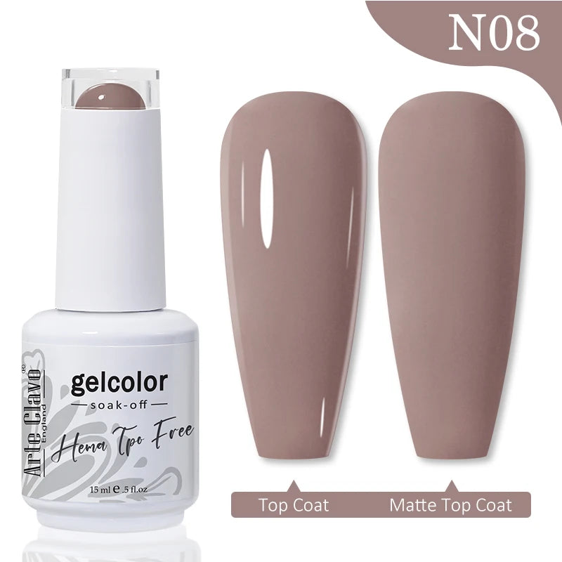 Arte Clavo HEMA TPO FREE Gel Nail Polish Jelly 15ml LED Nail Gel Hybrid Varnish Matt Top Base Coat Nail Art Gellak Primer