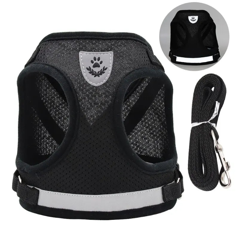 Pet Leash Undershirt Type Harness Breathable Reflective Adjustable Chest Harness Outdoor Dog Carrying Supplies