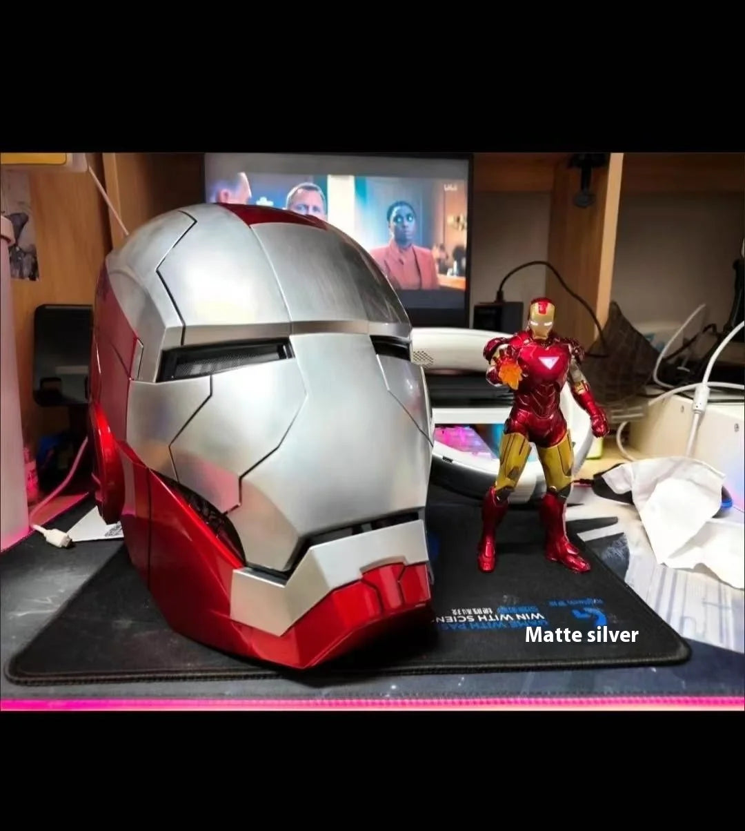 Jarvis Iron Man Helmet Mk5 Real Man Wearable And Deformable Voice Controlled Electric Opening And Touching Remote Control Ak Diy