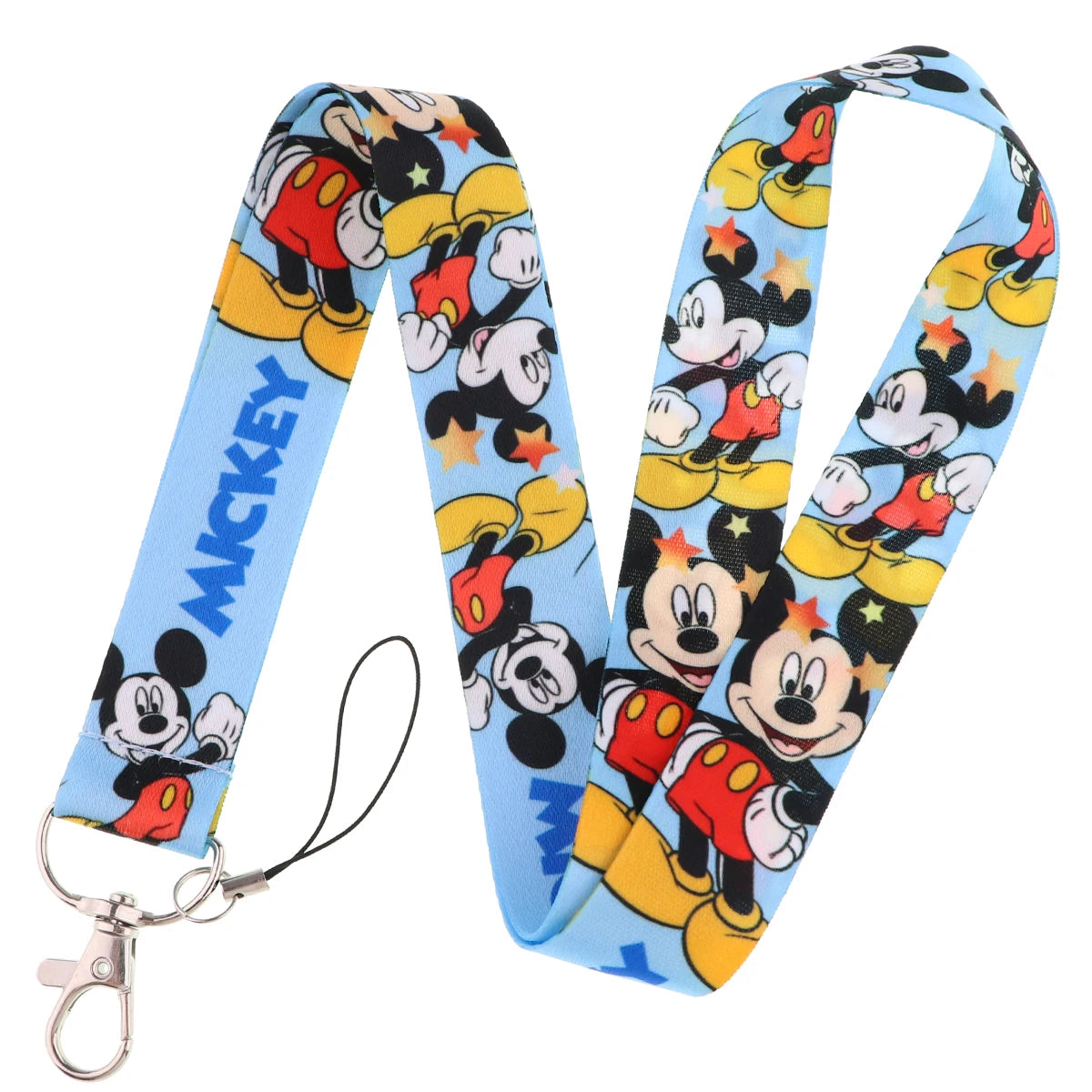KKZ004 Mickey&Minnie Stitch Lanyard For Keys Keychain Badge Holder ID Credit Card Pass Hang Rope Lariat Phone Charm Gift