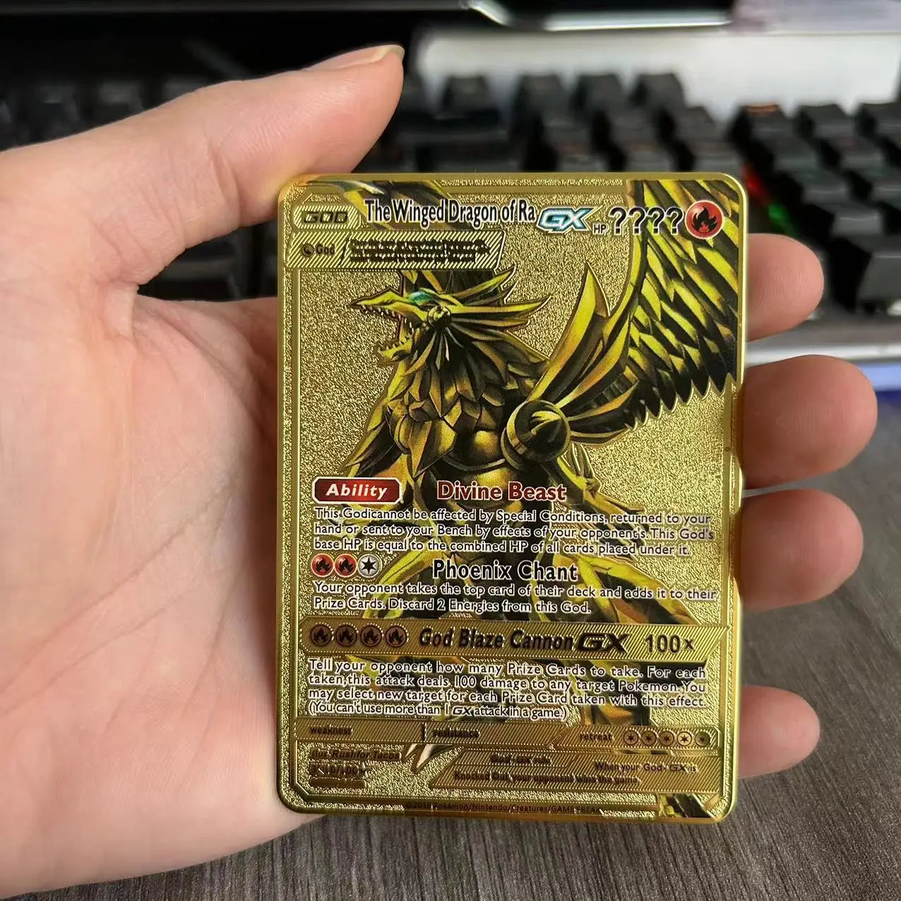10000 Arceus Vmax DIY Golden Pokemon Cards in Spanish Iron Metal Pokmo Letters Kids Gift Game Collection Cards