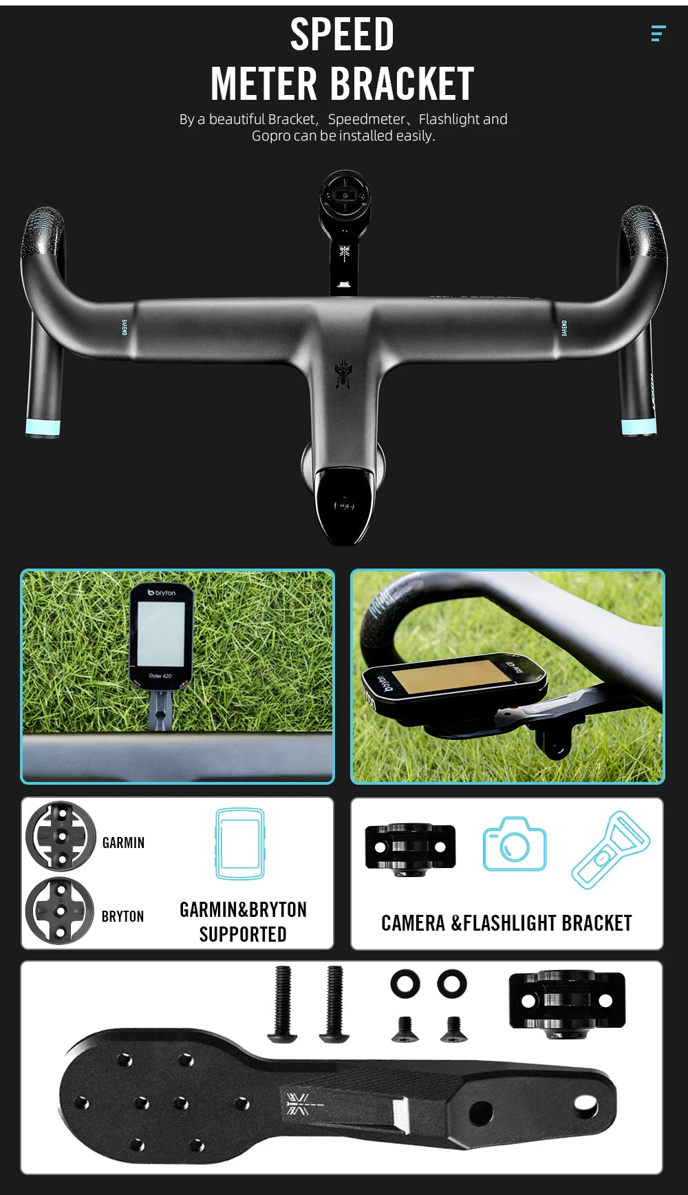 LEXON VERO Full Carbon Road Bike Handlebar Full Inner Cable Urltra-Light Bicycle Racing Handlebars Cycling Product Accessories