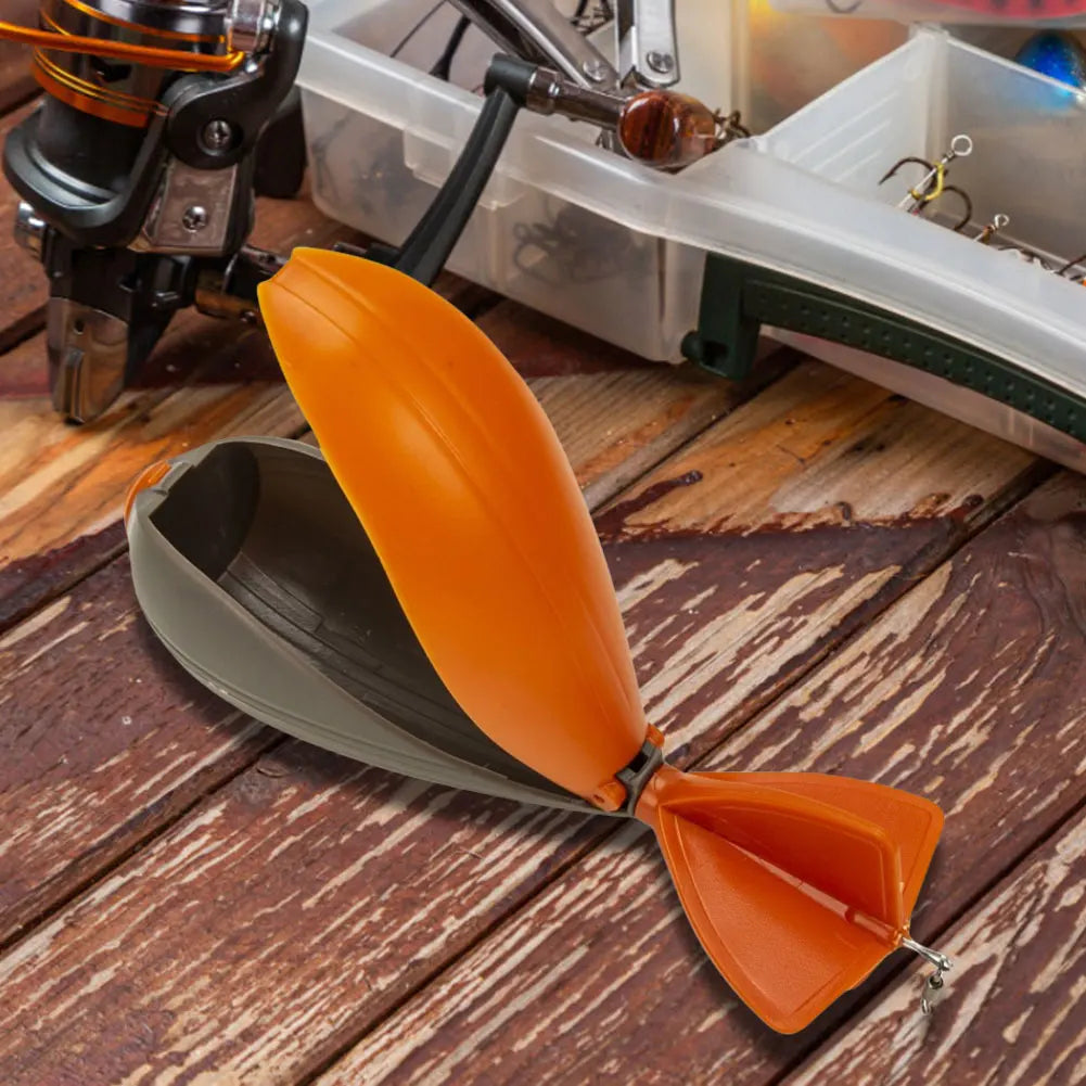 Rocket Bait Thrower Carp Feeder Bomb Fishing Feeder Nesting Tool Pellet Position Thrower Float Fishing Bait Thrower Tool