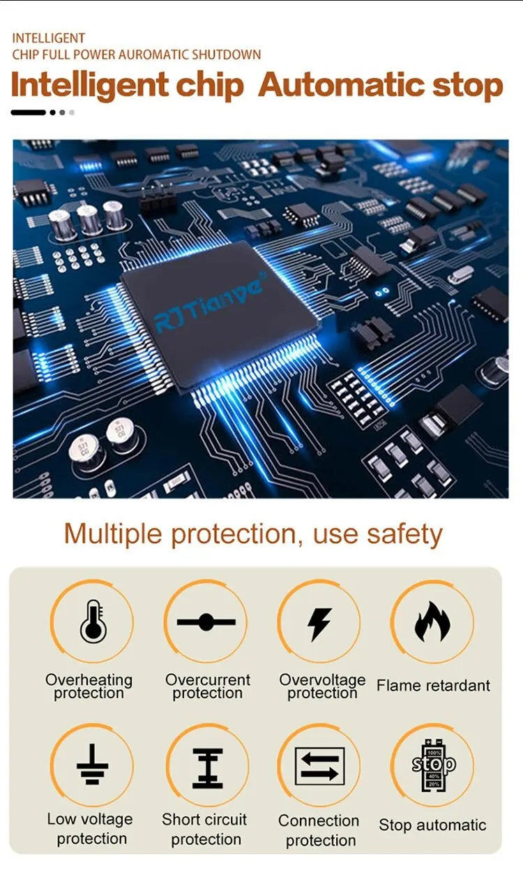 1 Set 12V6A Battery Charger Car/Motorcycle Charger Digital Display Suitable for Lead Acid Batteries EU Plug Reverse Protection