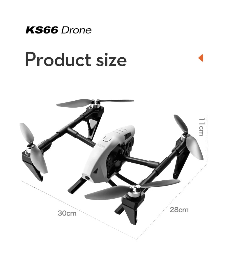 New KS66 4K Drone 8K Professional HD Dual Camera GPS 5G WIFI FPV Optical Flow Localization Brushless Motor RC Quadcopter 9000M