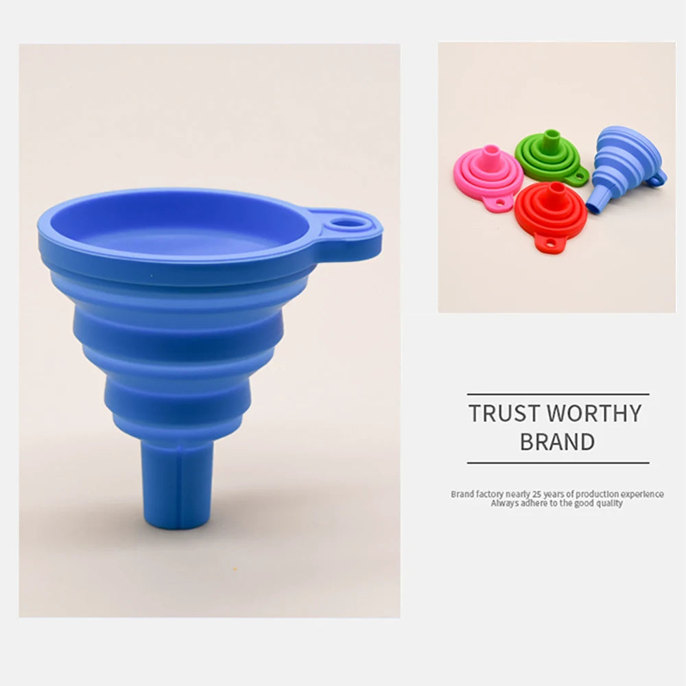 New Engine Funnel Car Universal Silicone Liquid Funnel Washer Fluid Change Portable Auto Engine Oil Petrol Change Funnel