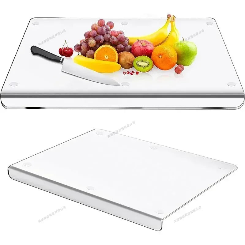 New High Quality Acrylic Cutting Boards Chopping Boards with Lip Anti-slip Countertop Protector Cheese Board Kitchen Accessories