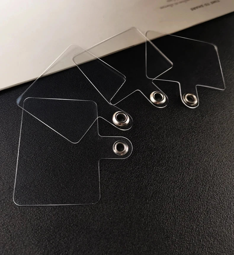 1-100PCSTransparent Flexible Mobile Phone Lanyard Cads Mobile Phone Universal Lanyard Transparent Lanyard Sticker Strap Clip Pen