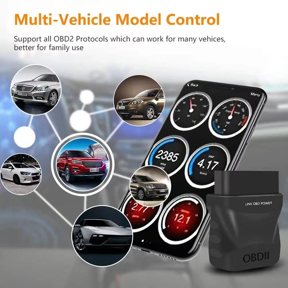 ELM327 Car Engine Diagnostic Scanner Bluetooth 4.0 OBD2 Diagnostic Tool for IOS Android PC System Auto Scan Fault Code Reader