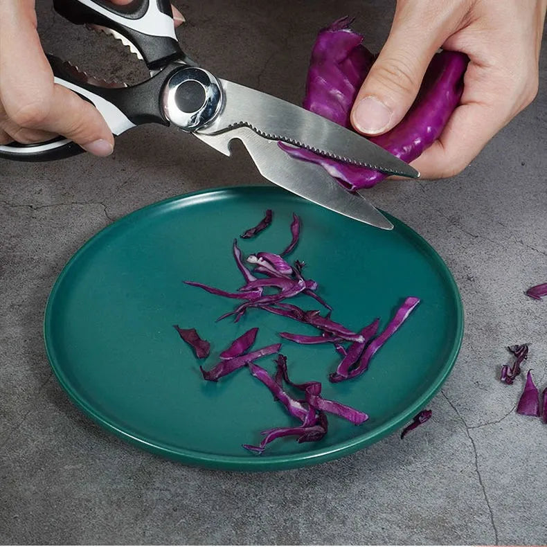Multifunctional kitchen scissors Household kill fish cut vegetables roast broiler bone scissors Stainless steel scissors