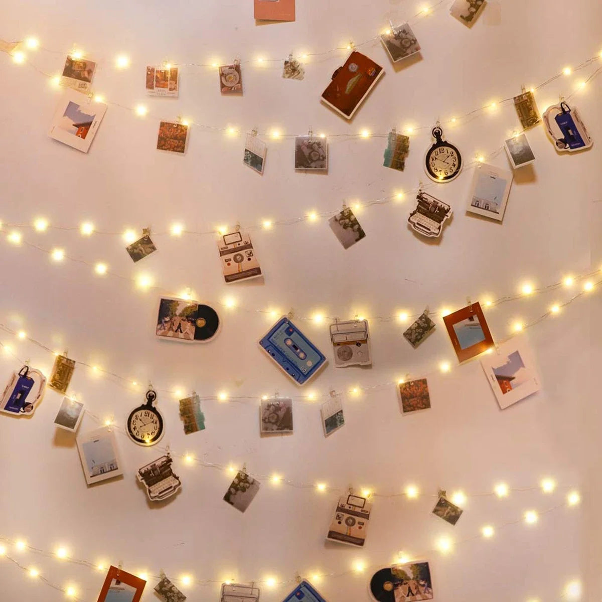 Photo Clip Light Banner Lamps 2024 Wedding Decoration Birthday Party Decor Kids Girl Boy Baby Shower Banner Christmas Decoration