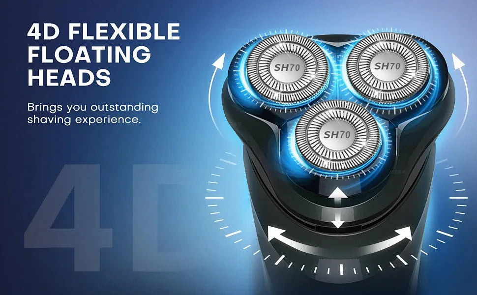 6pcs SH30 50 70 90 Replacement Head Compatible with Philips Norelco Series 3000/2000/1000