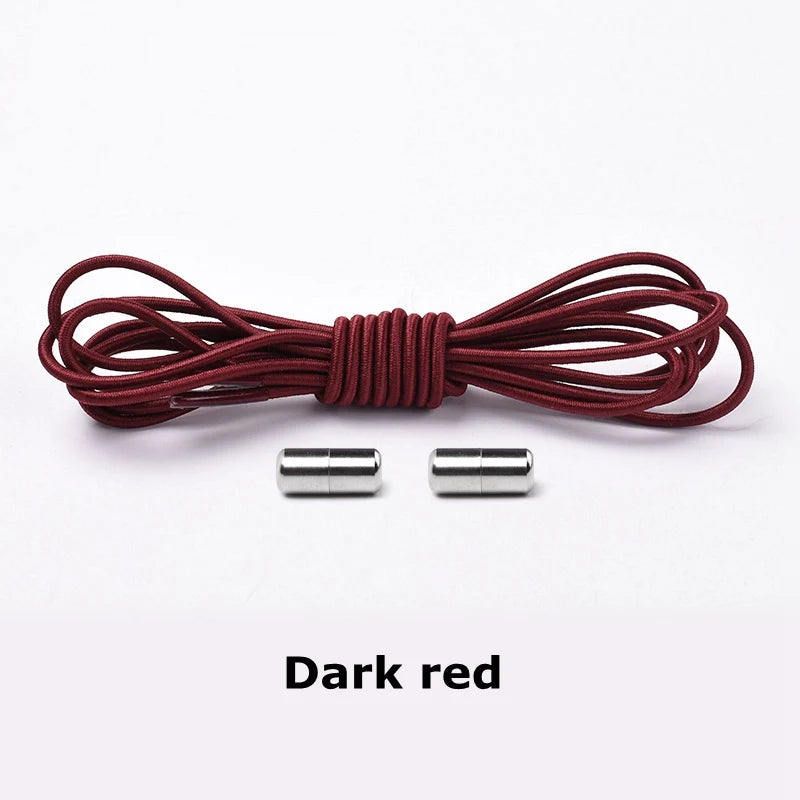 Elastic Laces Sneakers Round Shoelaces without ties Rubber No Tie Shoe laces Shoes Kids Adult Quick Shoe lace Rubber Bands