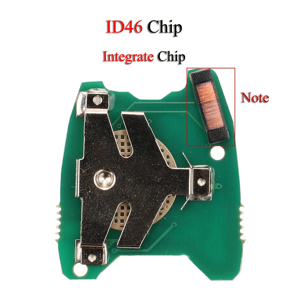 jingyuqin Remote Car Key For Citroen C1 C2 C3 C4 For Peugeot 106 206 306 307 107 For Toyota Aygo 2Buttons 433Mhz 4D70/ ID46 Chip