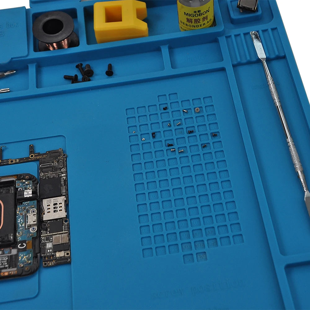 Silicone Soldering Pad Desk Platform Mat for Welding Station Iron Phone PC Repair Magnetic Heat Insulation No Lead S-160