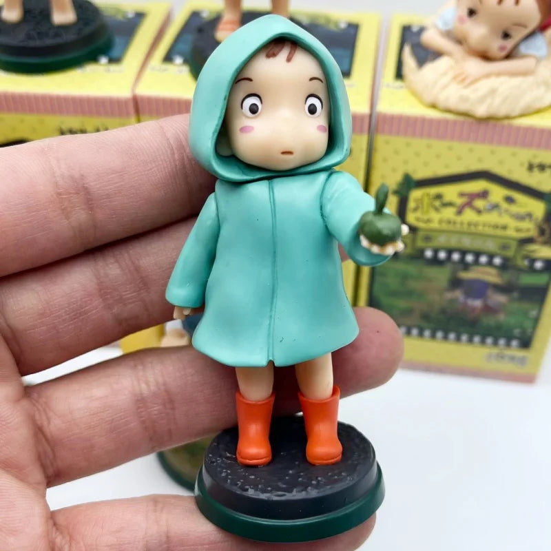 New Arrival  Anime Cute movie Character Fireflies girl and Ponyo PVC figure Model Desktop Decoration Kids Toys Birthday Gifts