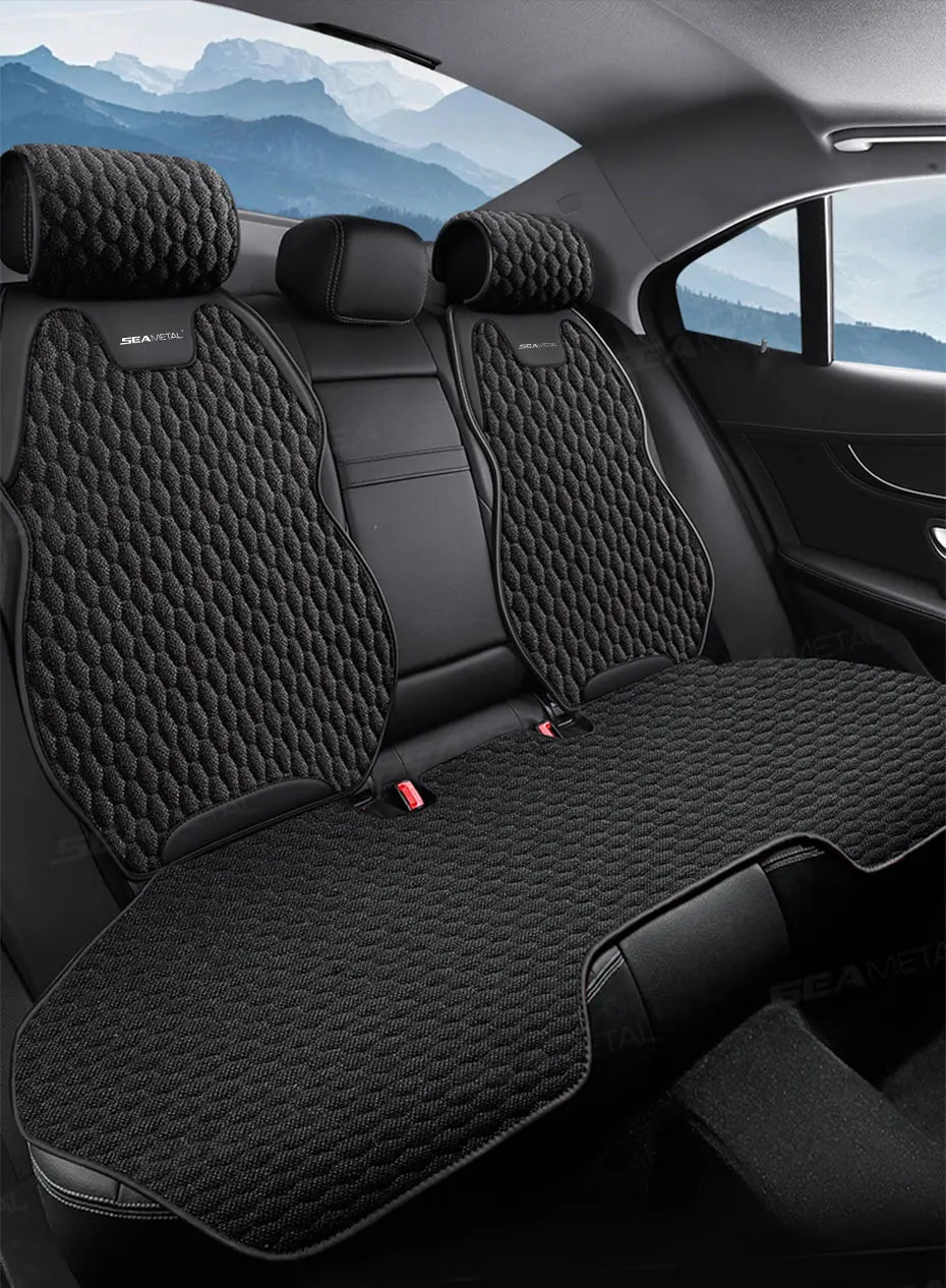 SEAMETAL Four Seasons Car Seat Cover Front Rear Car Seat Cushion Airbag Compatible Seat Protector Breathable Car Accessories