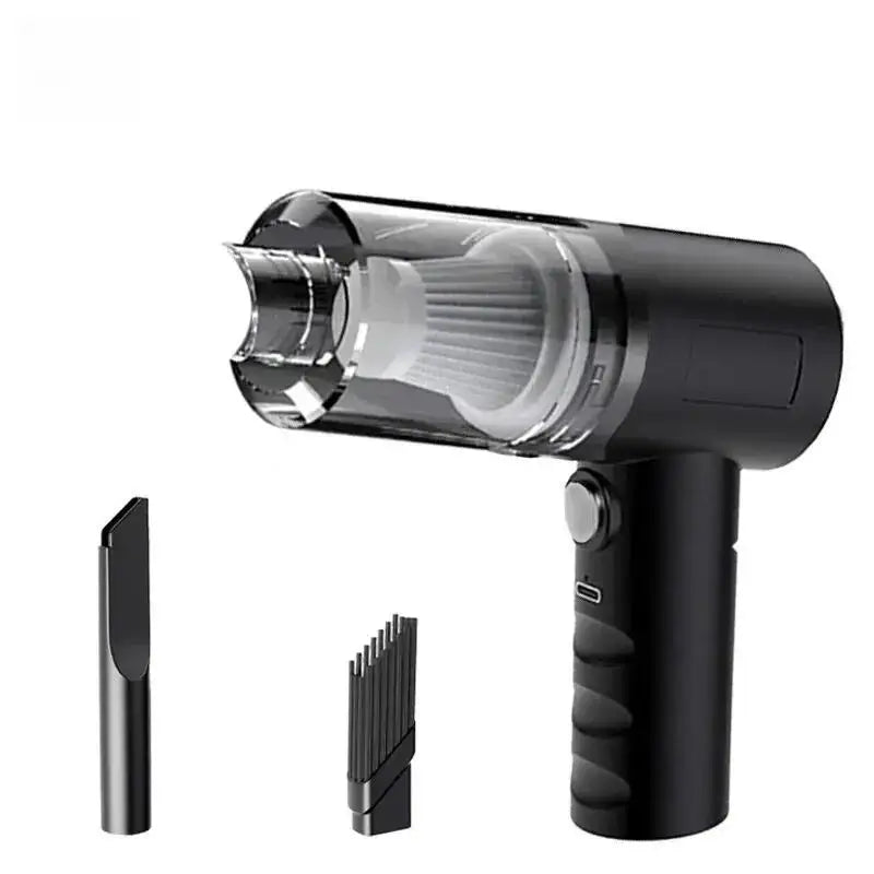 1pc Wireless Vacuum Cleaner Dual Use for Home and Car 120W High Power Powerful Vacuum Cleaner Black