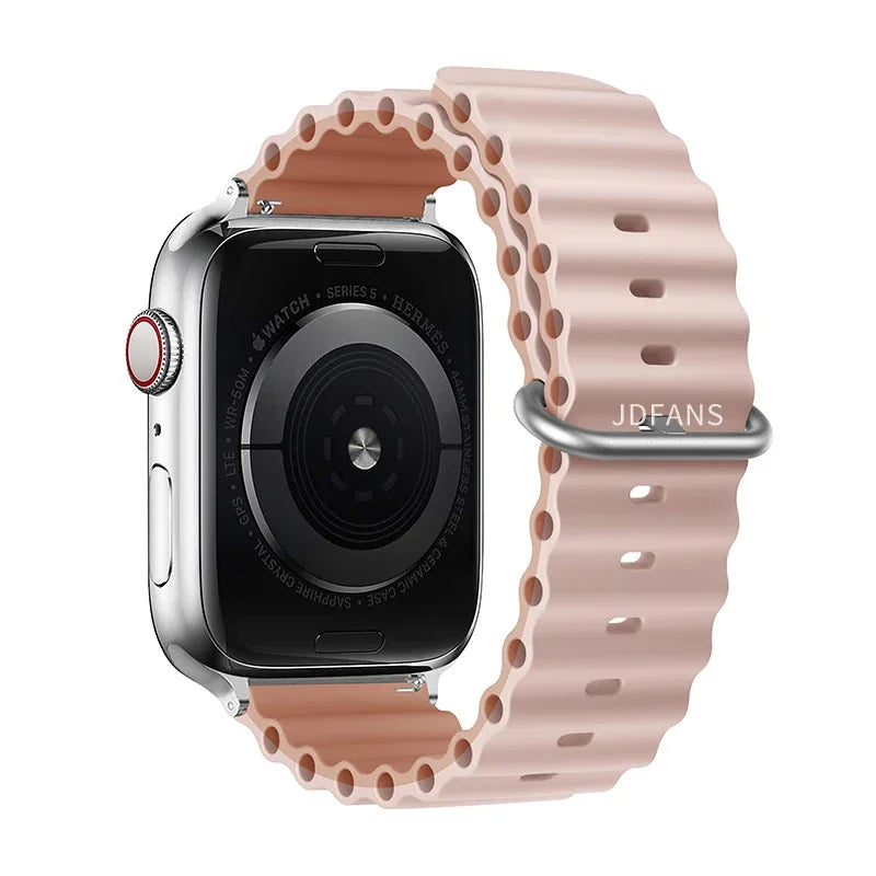 Ocean Band for Apple watch Ultra Series 10 9 7 8 5 6 SE 49mm 45mm 46mm 42mm 44mm 40mm 41mm Silicone bracelet correa iWatch Strap